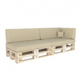 Set de 6 Coussins pour Palettes 120x80 + 120x40 Beige