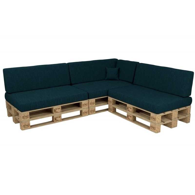 Set de 8 Coussins pour Palettes 120x80 + 120x40 Vert Foncé