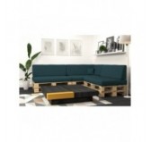 Set de 8 Coussins pour Palettes 120x80 + 120x40 Vert Foncé