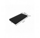 Matelas Pliable pour Invité Camping Voyage 80x195x15 Noir