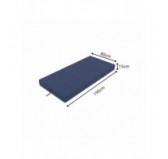 Matelas Pliable pour Invité Camping Voyage 80x195x15 Bleu Foncé