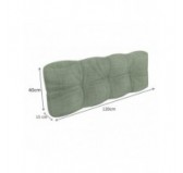 Coussin de Dossier Matelassé pour Palettes 120x40x12 Vert