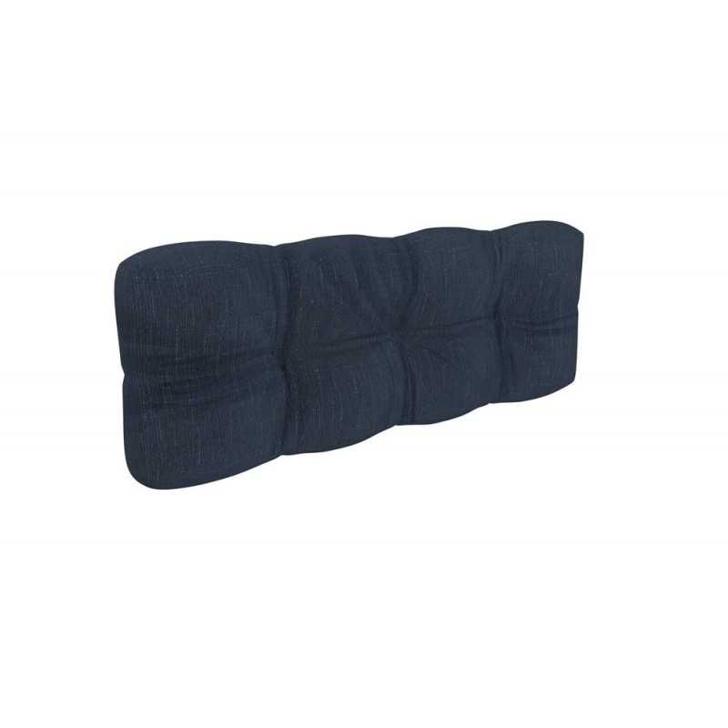 Coussin de Dossier Matelassé pour Palettes 120x40x12 Bleu Foncé