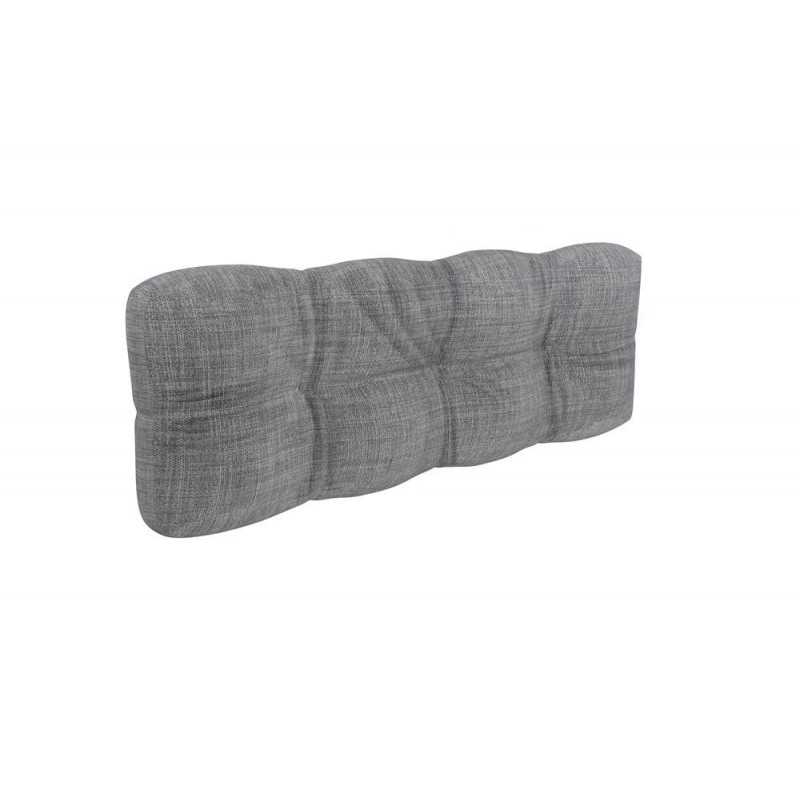 Coussin de Dossier Matelassé pour Palettes 120x40x12 Gris