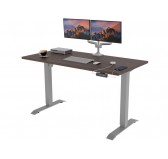 POKAR Bureau avec cadre électrique argenté et plateau Chêne Davos 120x60