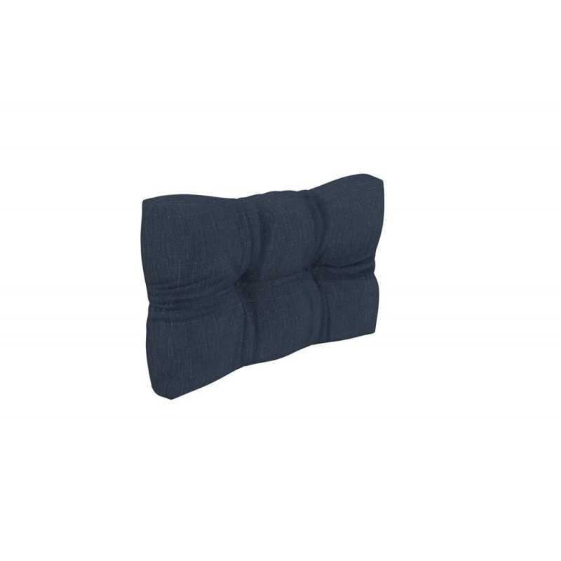 Coussin de Latéral Matelassé pour Palettes 60x40x12 Bleu Foncé