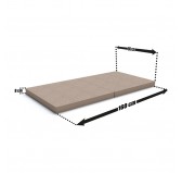 Matelas pliant 160x80x8 cm pour canapé modulaire pour enfants, beige