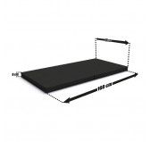 Matelas pliant 160x80x8 cm pour canapé modulaire pour enfants, noir