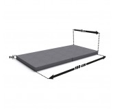 Matelas pliant 160x80x8 cm pour canapé modulaire pour enfants, gris