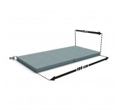 Matelas pliant 160x80x8 cm pour canapé modulaire pour enfants, bleu