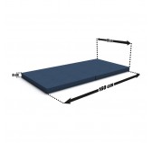 Matelas pliant 160x80x8 cm pour canapé modulaire pour enfants, bleu foncé