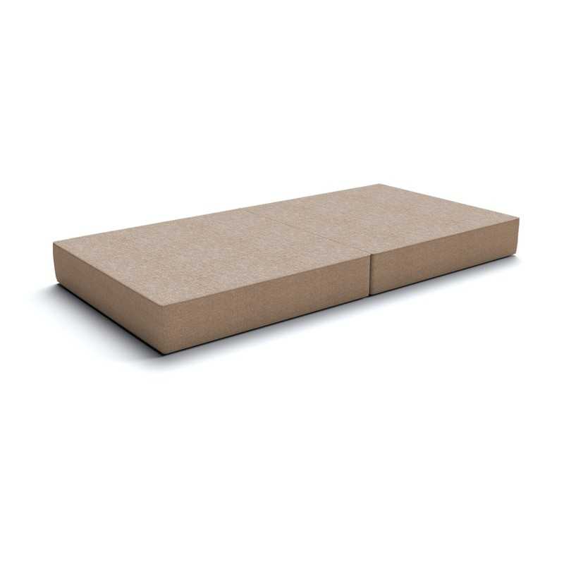 Matelas pliant 160x80x15 cm pour canapé modulaire pour enfants, beige