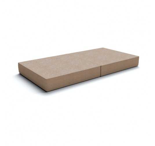 Matelas pliant 160x80x15 cm pour canapé modulaire pour enfants, beige