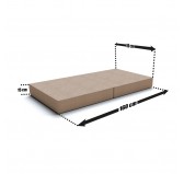 Matelas pliant 160x80x15 cm pour canapé modulaire pour enfants, beige