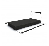 Matelas pliant 160x80x15 cm pour canapé modulaire pour enfants, noir