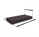 Matelas pliant 160x80x15 cm pour canapé modulaire pour enfants, anthracite