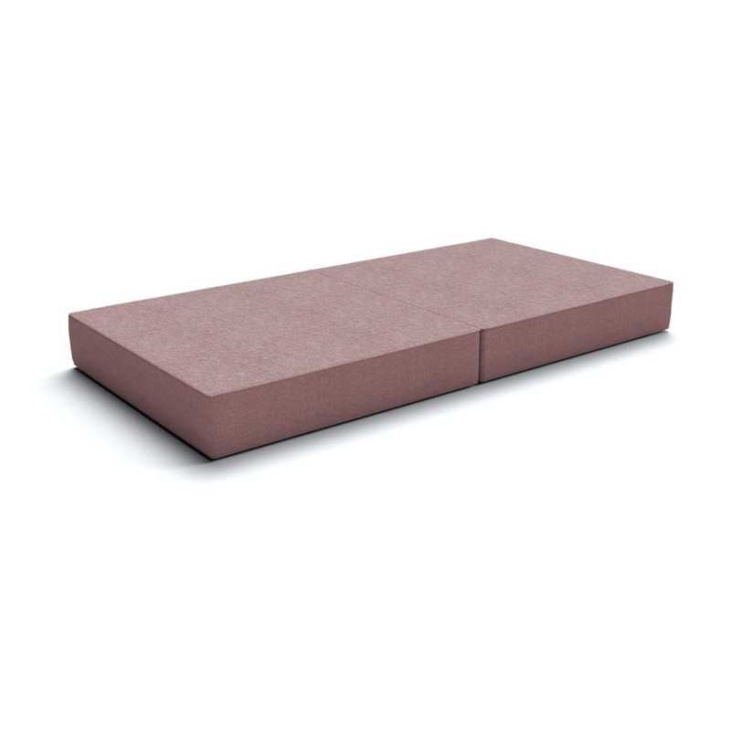 Matelas pliant 160x80x15 cm pour canapé modulaire pour enfants, rose