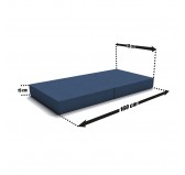 Matelas pliant 160x80x15 cm pour canapé modulaire pour enfants, bleu foncé