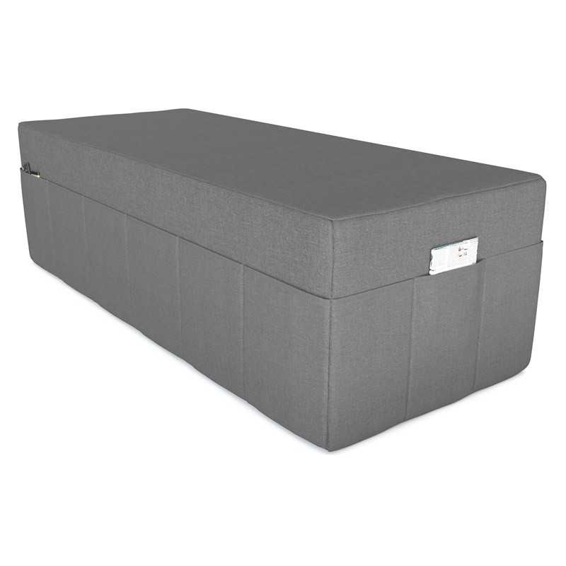 Housse de matelas pliable 160x195x15 cm, Gris