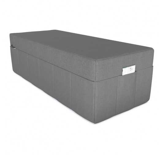 Housse de matelas pliable 160x195x15 cm, Gris