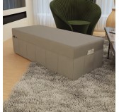 Housse de matelas pliable imperméable 160x195x15 cm, Gris