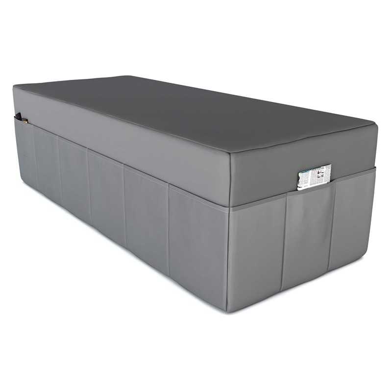 Housse de matelas pliable imperméable 160x195x15 cm, Anthracite