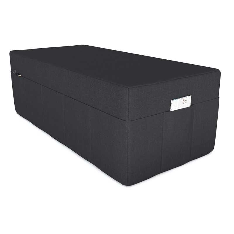 Housse de matelas pliable 140x195x15 cm, Noir