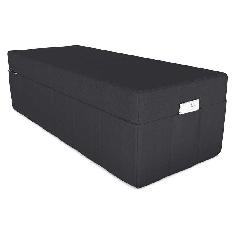 Housse de matelas pliable 160x195x15 cm, Noir