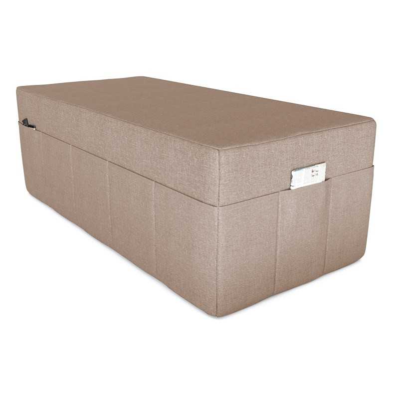 Housse de matelas pliable 140x195x15 cm, Beige