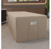 Housse de matelas pliable 140x195x15 cm, Beige