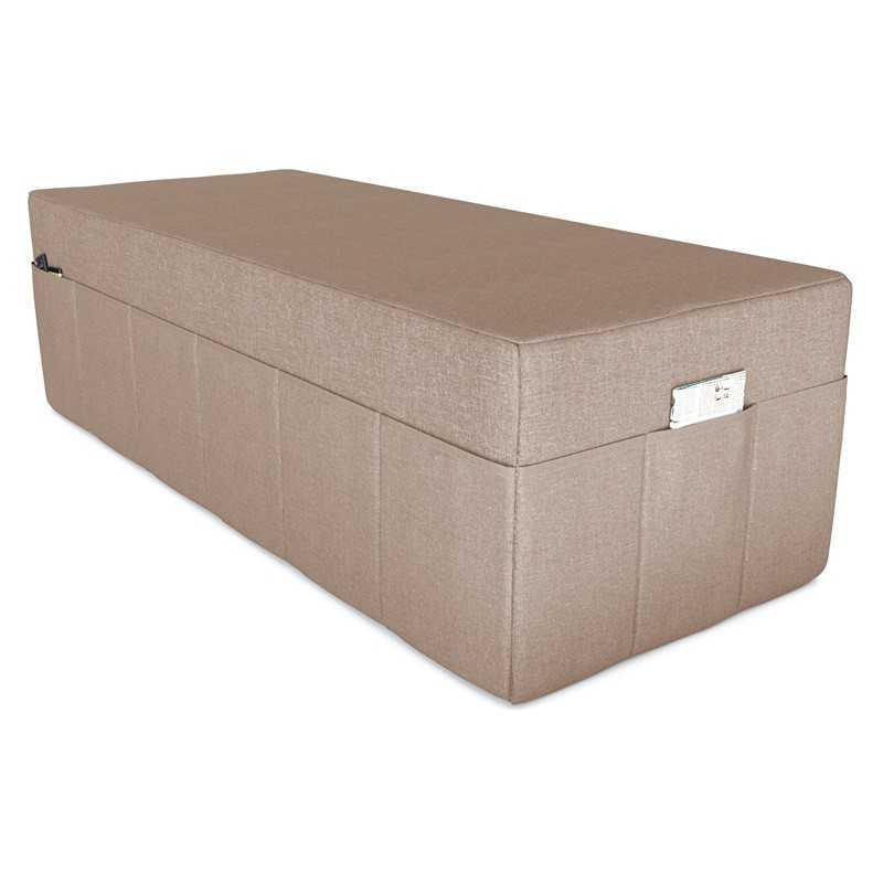 Housse de matelas pliable 160x195x15 cm, Beige