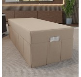 Housse de matelas pliable 160x195x15 cm, Beige