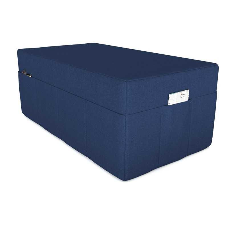 Housse de matelas pliable 120x195x15 cm, Bleu Foncé