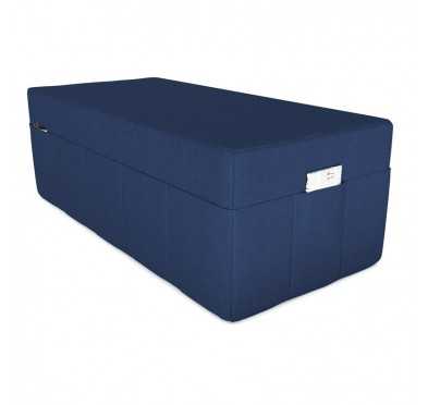 Housse de matelas pliable 140x195x15 cm, Bleu Foncé