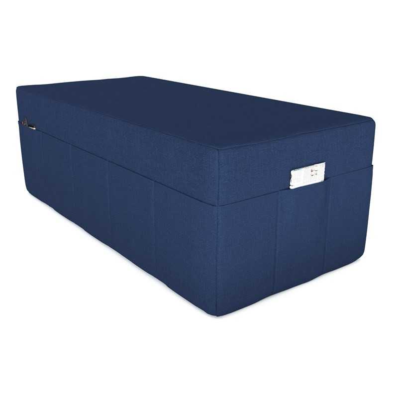 Housse de matelas pliable 140x195x15 cm, Bleu Foncé