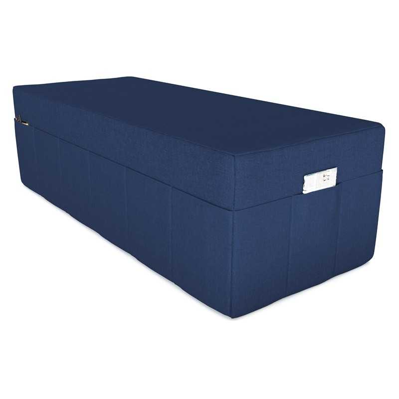 Housse de matelas pliable 160x195x15 cm, Bleu Foncé