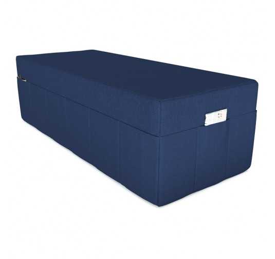 Housse de matelas pliable 160x195x15 cm, Bleu Foncé