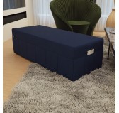 Housse de matelas pliable 160x195x15 cm, Bleu Foncé