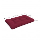 Set de 2 Coussins pour Palette 120x80 + 120x40, Matelassé, Bordeaux