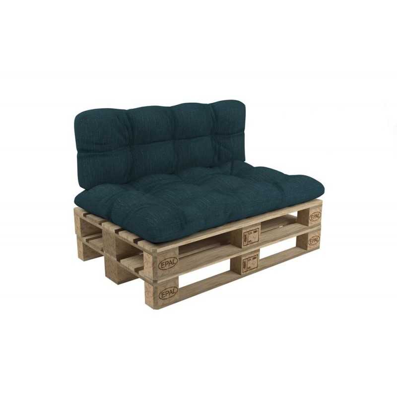 Set de 2 Coussins Matelassés pour Palettes 120x80 + 120x40 Vert Foncé