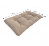 Set de 8 Coussins Matelassés pour Palettes 120x80 + 120x40 Beige