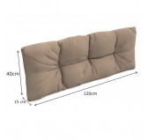 Set de 8 Coussins Matelassés pour Palettes 120x80 + 120x40 Beige