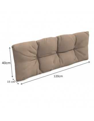 Set de 8 Coussins Matelassés pour Palettes 120x80 + 120x40 Beige