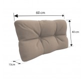 Set de 8 Coussins Matelassés pour Palettes 120x80 + 120x40 Beige