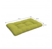 Set de 8 Coussins pour Palette, 3x 120x80 + 3x 120x40 + 60x40 + 40x40, Matelassé, Vert Lime