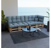 Coussin de Dossier Matelassé pour Palettes 120x40x12 Bleu Coussin de Dossier Matelassé pour Palettes 120x40x12 Bleu