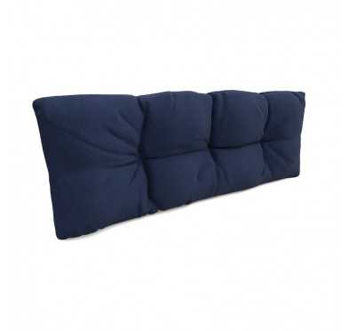 Coussin de Dossier Matelassé pour Palettes 120x40x12 Bleu Foncé