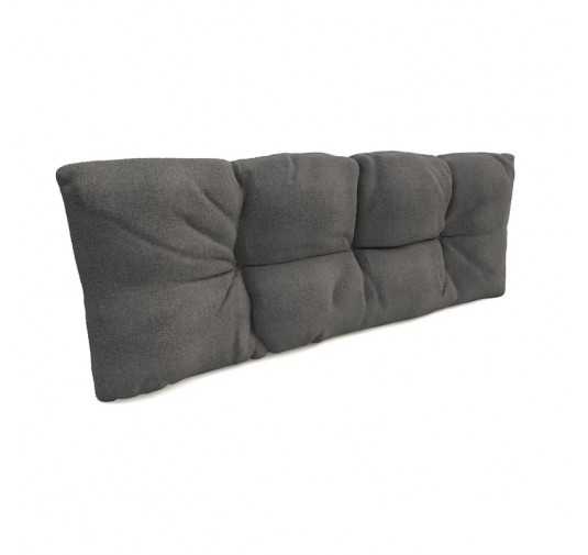 Coussin de Dossier Matelassé pour Palettes 120x40x12 Gris