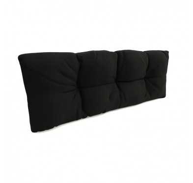 Coussin de Dossier Matelassé pour Palettes 120x40x12 Noir