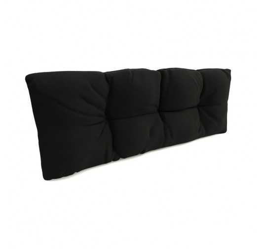Coussin de Dossier Matelassé pour Palettes 120x40x12 Noir